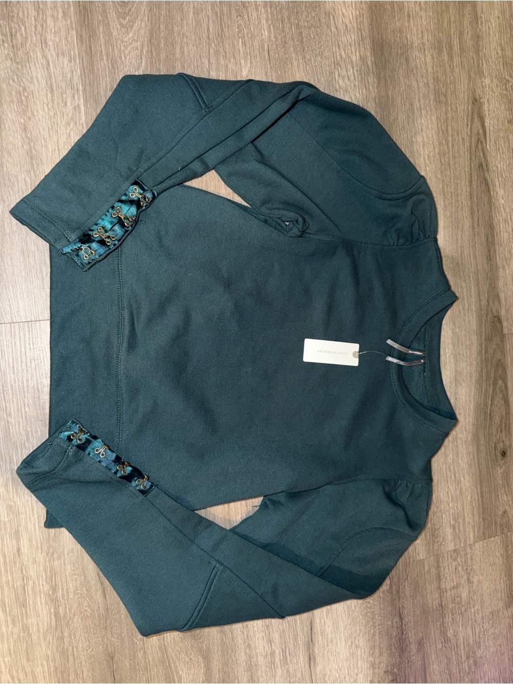 💜Firm Price💜By Anthropologie fastened puff sleeve pullover - Picture 8 of 8